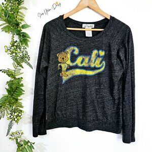 Hollywood‎ XL Cali Bear Graphic Long-Sleeve Crewneck Sweatshirt Womens ~SW142.5